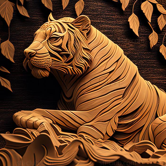 3D model st Cinderella tigress famous animal (STL)